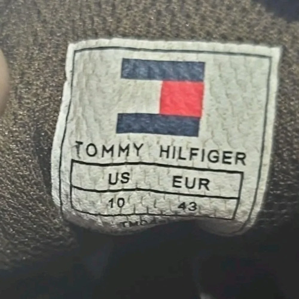 Tommy Hilfiger Sz 10 Men's Casey Rain Boot Rubber Brown Suede Upper Leather